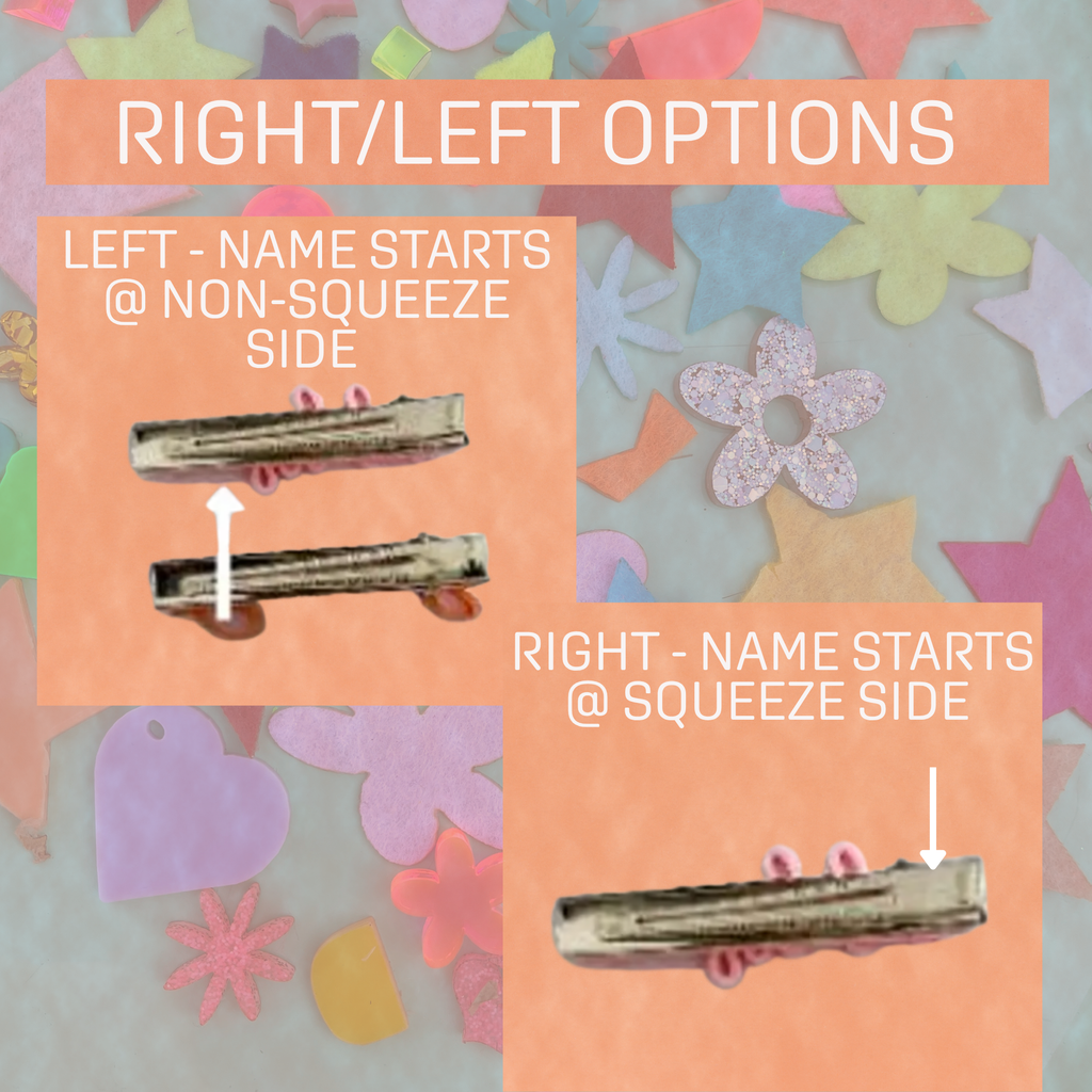 Personalized Acrylic Name Hair Clip