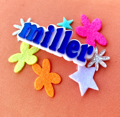 Acrylic Name Barrette 
