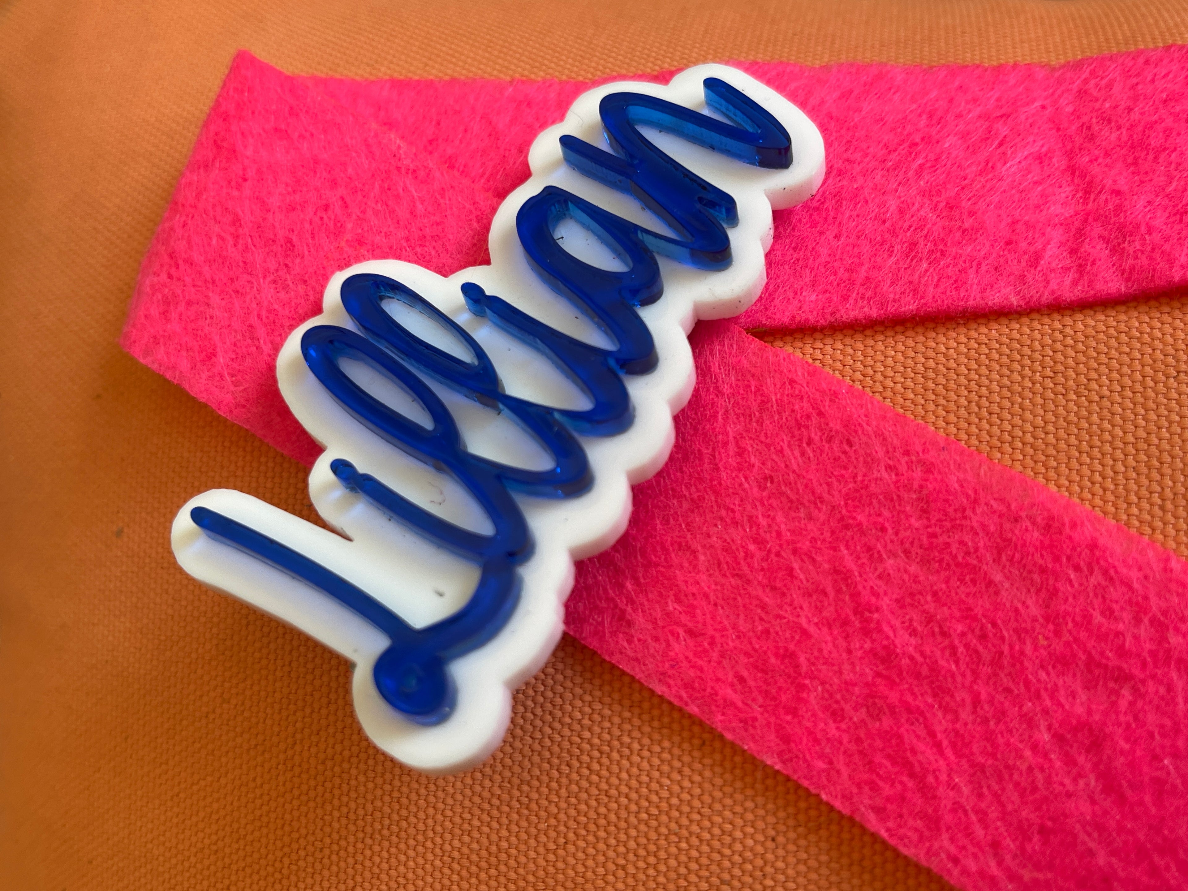 Personalized Acrylic Name Hair Clip